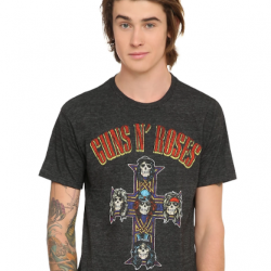 guns n roses cross t shirt